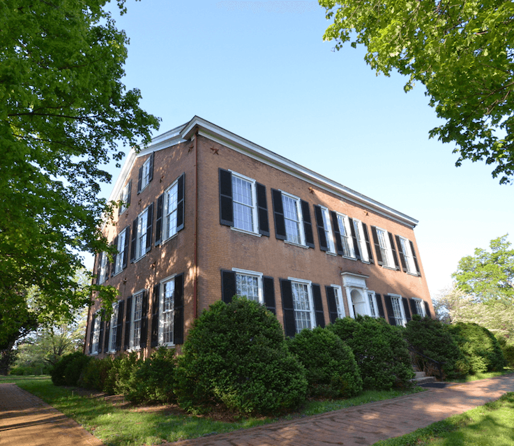 My Old Kentucky Home mansion in Bardstown — bourbon capital of the world